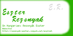 eszter rezsnyak business card