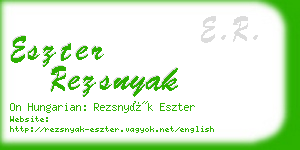eszter rezsnyak business card
